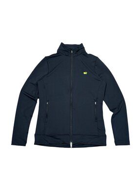 Magnolia Lane Tech Masters Black Full-Zip Performance Jacket Mens Small Golf Ful